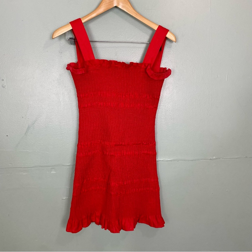 Capulet‎ linen red mini dress xs